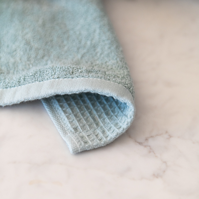 Cotton Waffle Terry Towel in Sage