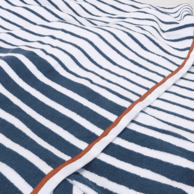 White Haven Cotton Beach Towel in Navy