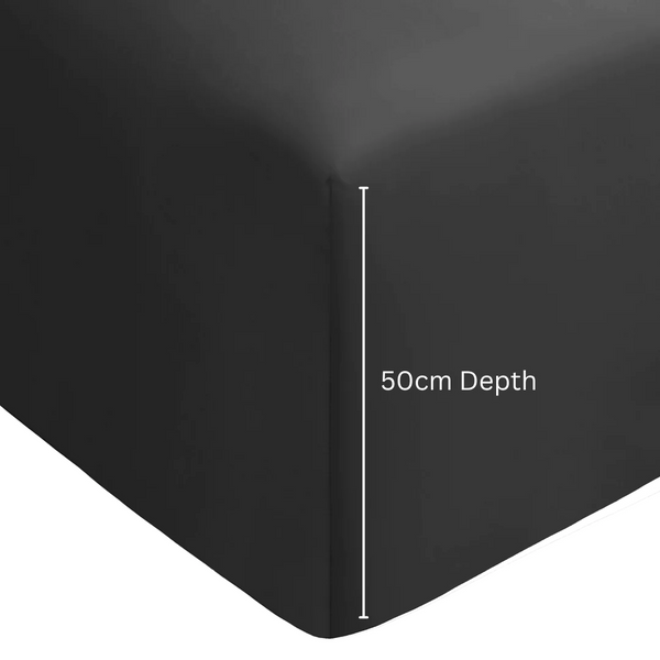 100 Organic Bamboo Extra Deep Fitted Sheet 50cm Pure Zone