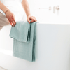 Cotton Waffle Terry Towel in Sage