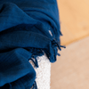 Stone Wash Cotton Throw in Navy