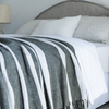 Kirra Cotton Blanket in Moss Stripe