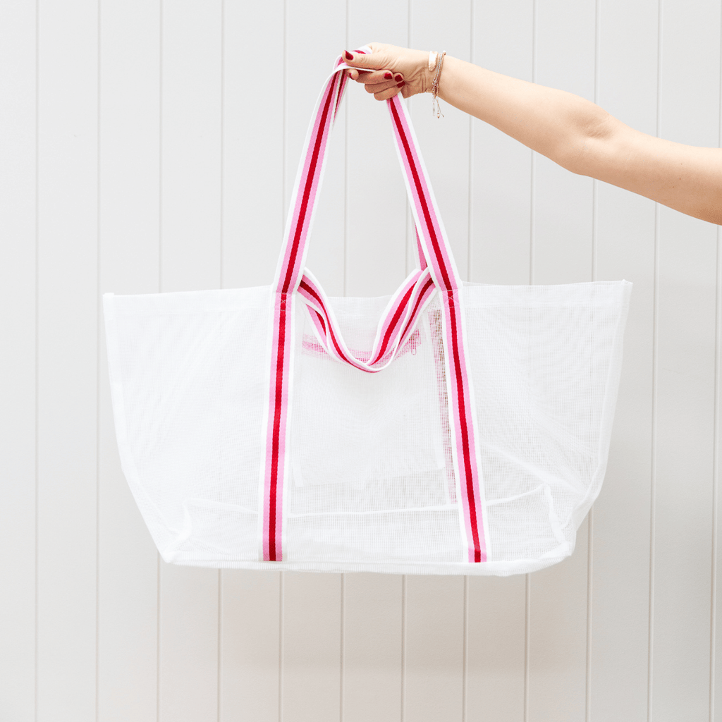 White with Pink and Red Handle
