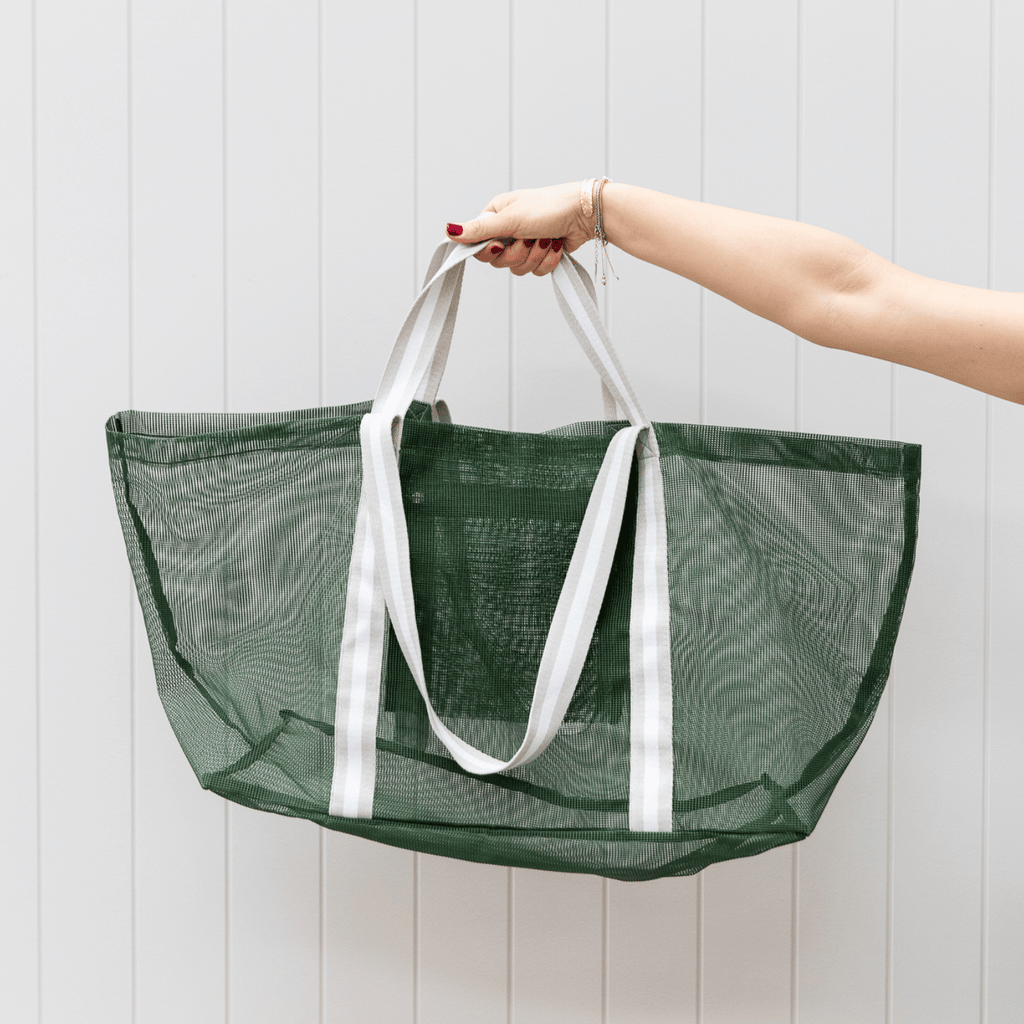 Oversized Beach Tote in Olive