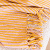 Sari Stripe Cotton Throw - Yellow and Soft Pink