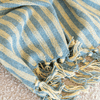 Somers Stripe Cotton Throw in Marine and Yellow