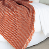 Empire Cotton Throw in Burnt Orange