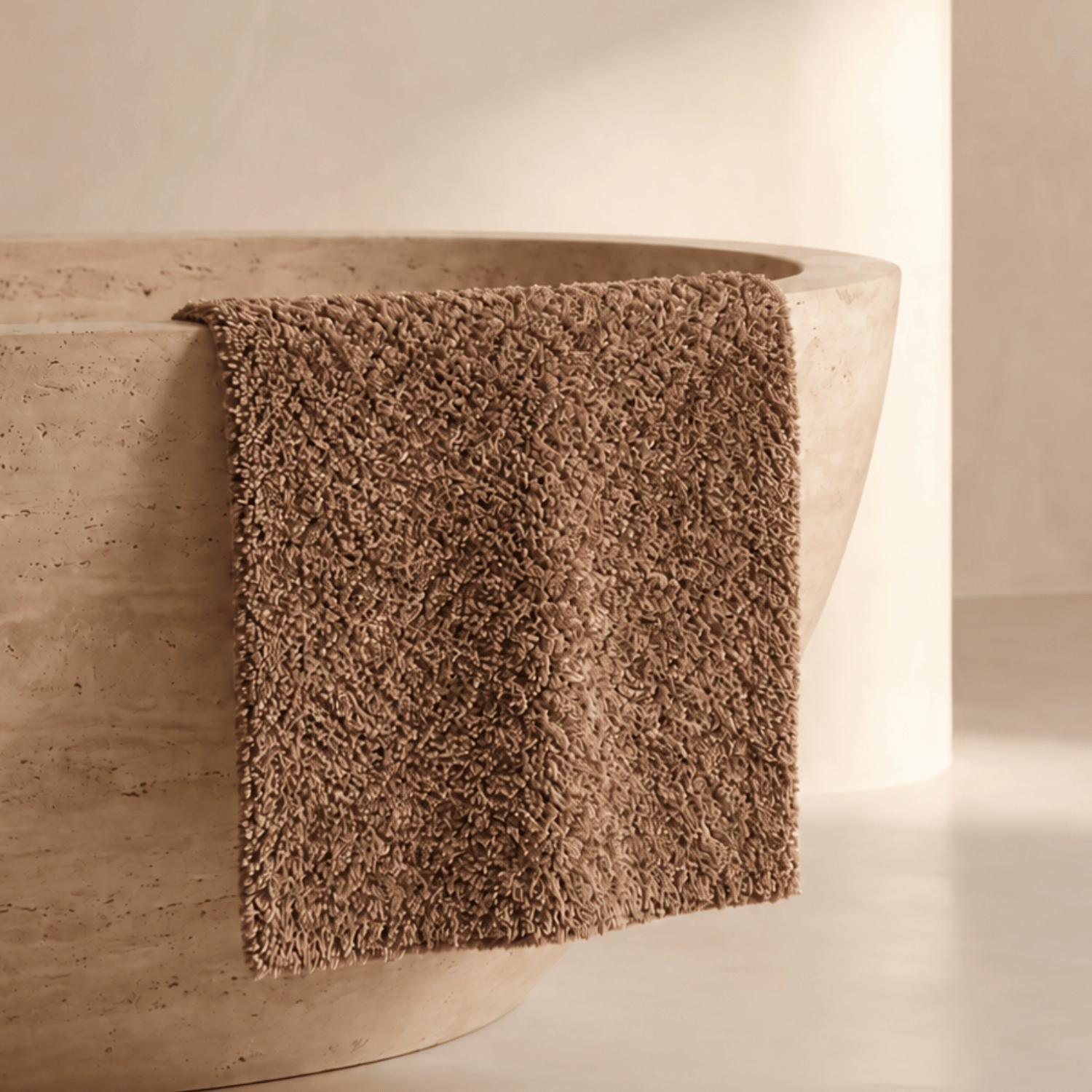 Tufted Bath Mat in Stone