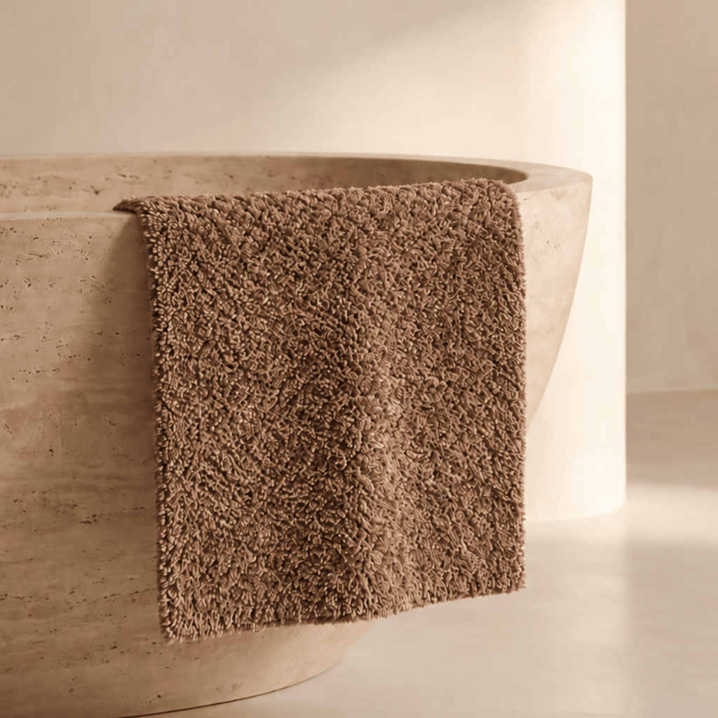 Tufted Bath Mat in Stone