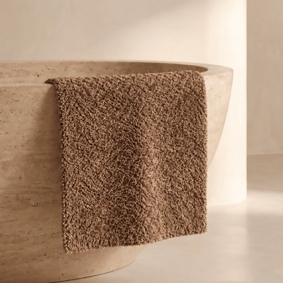 Tufted Bath Mat in Stone