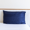 Organic Bamboo Tayla Stripe Quilt Cover Set in Indigo