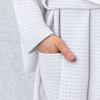 Bamboo Waffle Robe in White