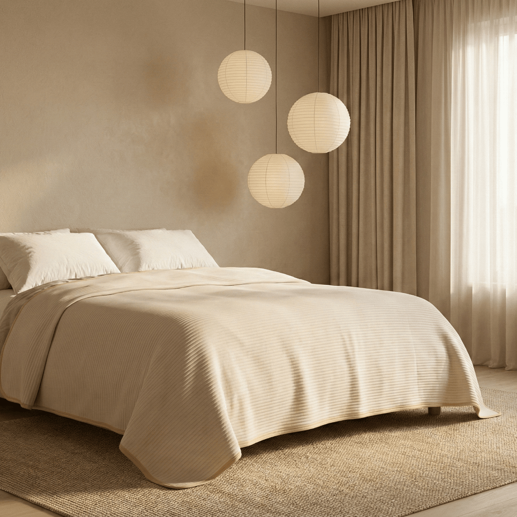 Bamboo Cotton Jersey Blanket in Oat