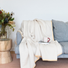 Bamboo Cotton Jersey Blanket in Oat