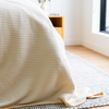 Bamboo Cotton Jersey Blanket in Oat