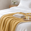 Bamboo Jersey Blanket in Mustard