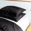 Organic Bamboo Tayla Stripe Quilt Cover Set in Black