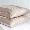 Organic Bamboo Tayla Stripe Quilt Cover Set in Stone