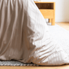 Organic Bamboo Tayla Stripe Quilt Cover Set in Stone