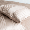 Organic Bamboo Tayla Stripe Quilt Cover Set in Stone
