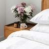 Organic Bamboo Tayla Stripe Quilt Cover Set in White