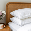 Organic Bamboo Tayla Stripe Quilt Cover Set in White