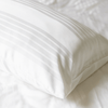 Organic Bamboo Tayla Stripe Quilt Cover Set in White
