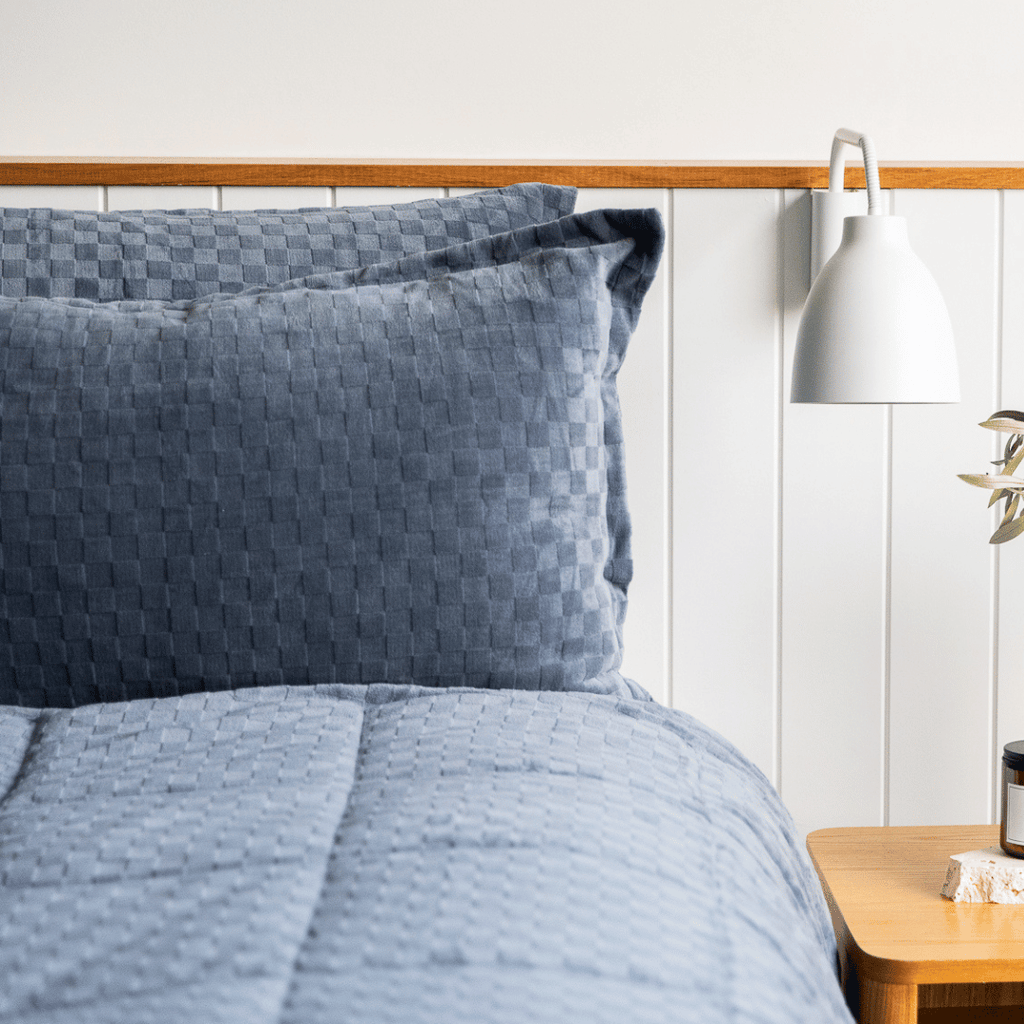 Checkered Plush Coverlet Set