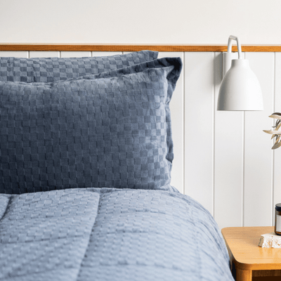 Checkered Plush Coverlet Set