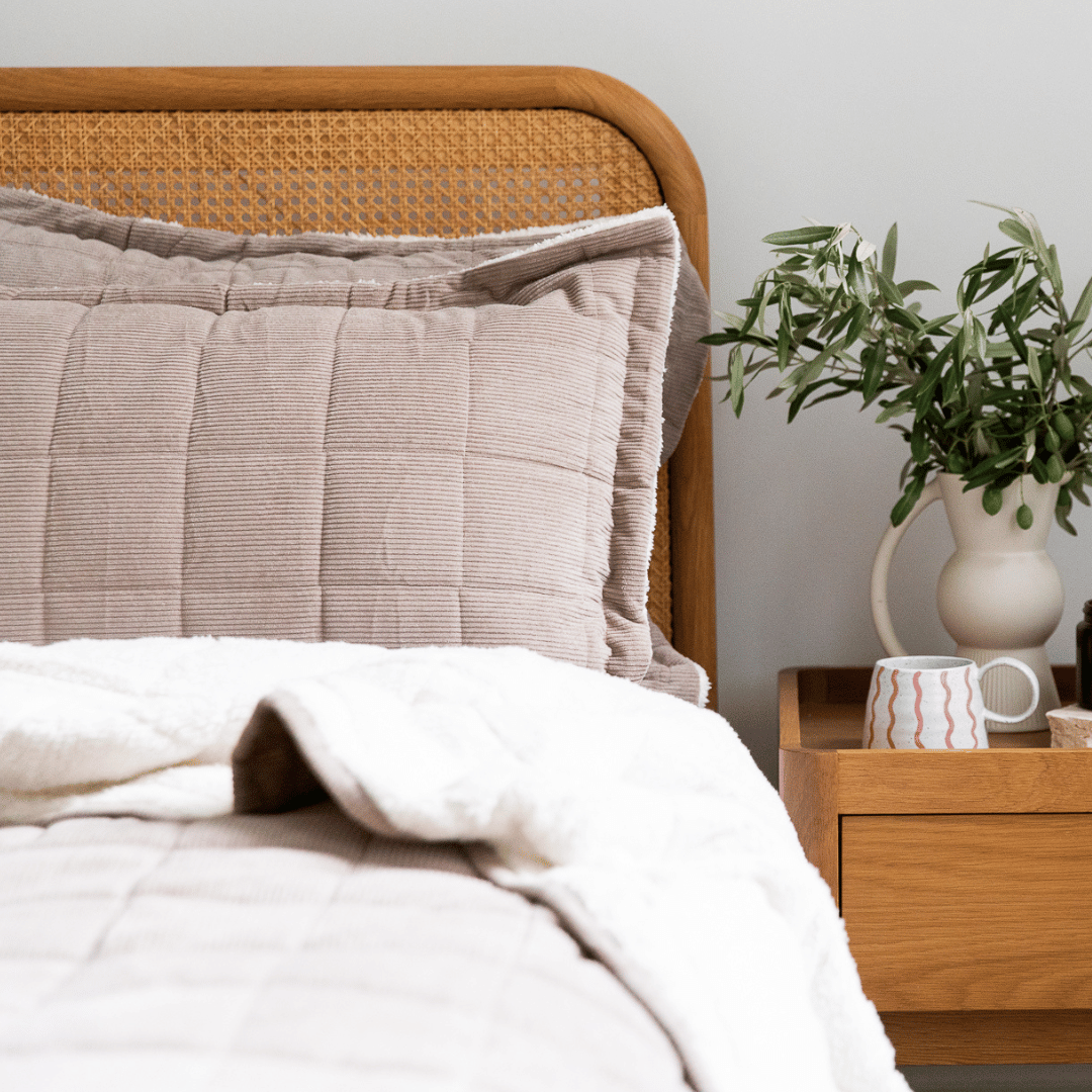 Corduroy Quilted Coverlet Set