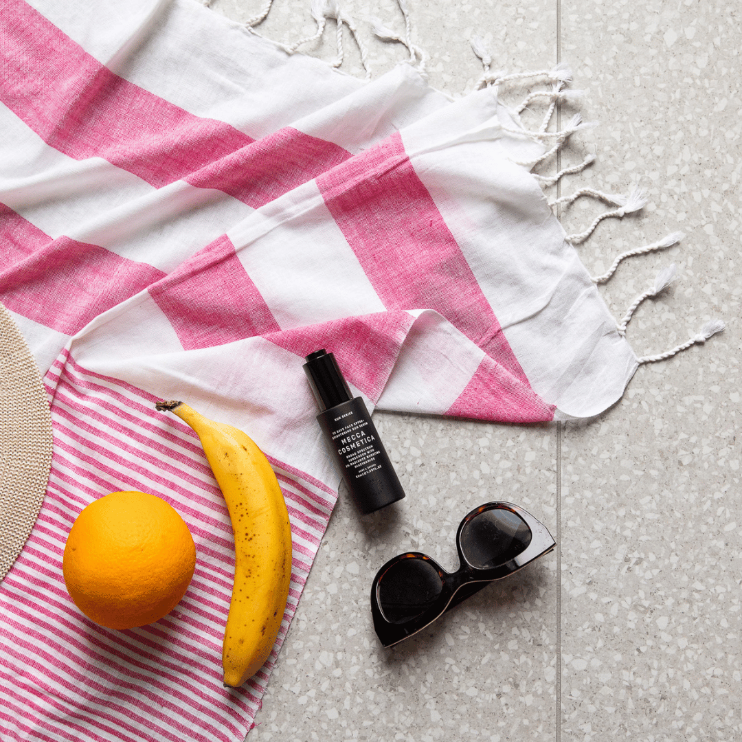 Pink and white best sale striped towels