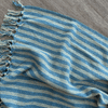 Somers Cotton Stripe Throw in Green and Yellow Stripe
