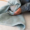 Cotton Waffle Terry Towel in Sage