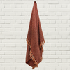 Empire Cotton Throw in Burnt Orange