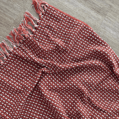 Empire Cotton Throw in Burnt Orange