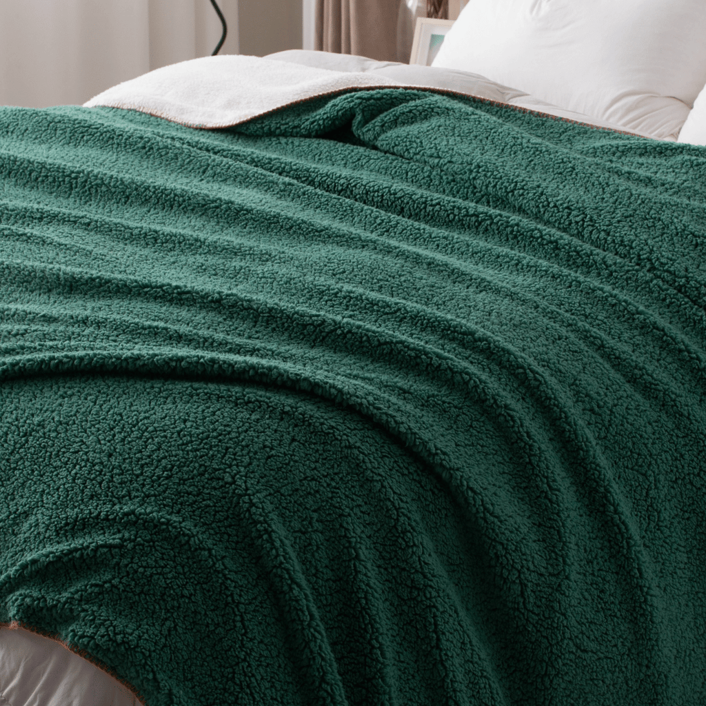Hudson Sherpa Blanket in Moss