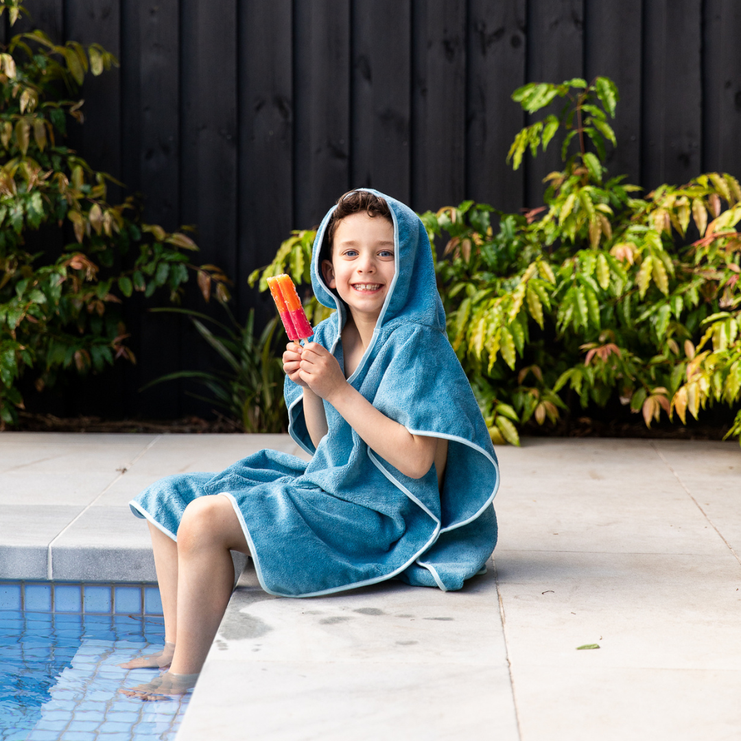 Kids Hooded Towel Teal Pure Zone