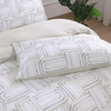 Organic Bamboo Printed Quilt Cover Set in Luna Mist