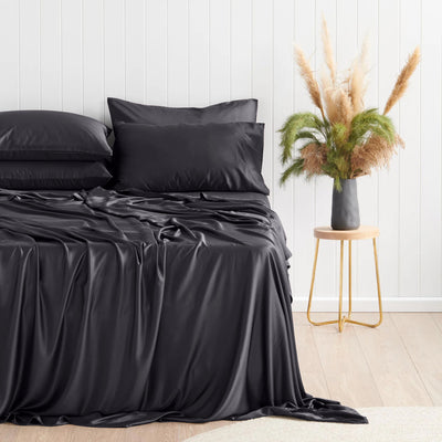 Organic Bamboo Sheet Set in Dark Charcoal