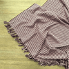 Sari Stripe Cotton Throw - Pink & Burgundy