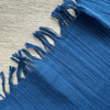 Stone Washed Cotton Throw in Navy