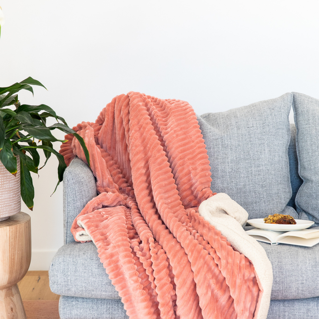 Teddy Fleece Throw Pure Zone