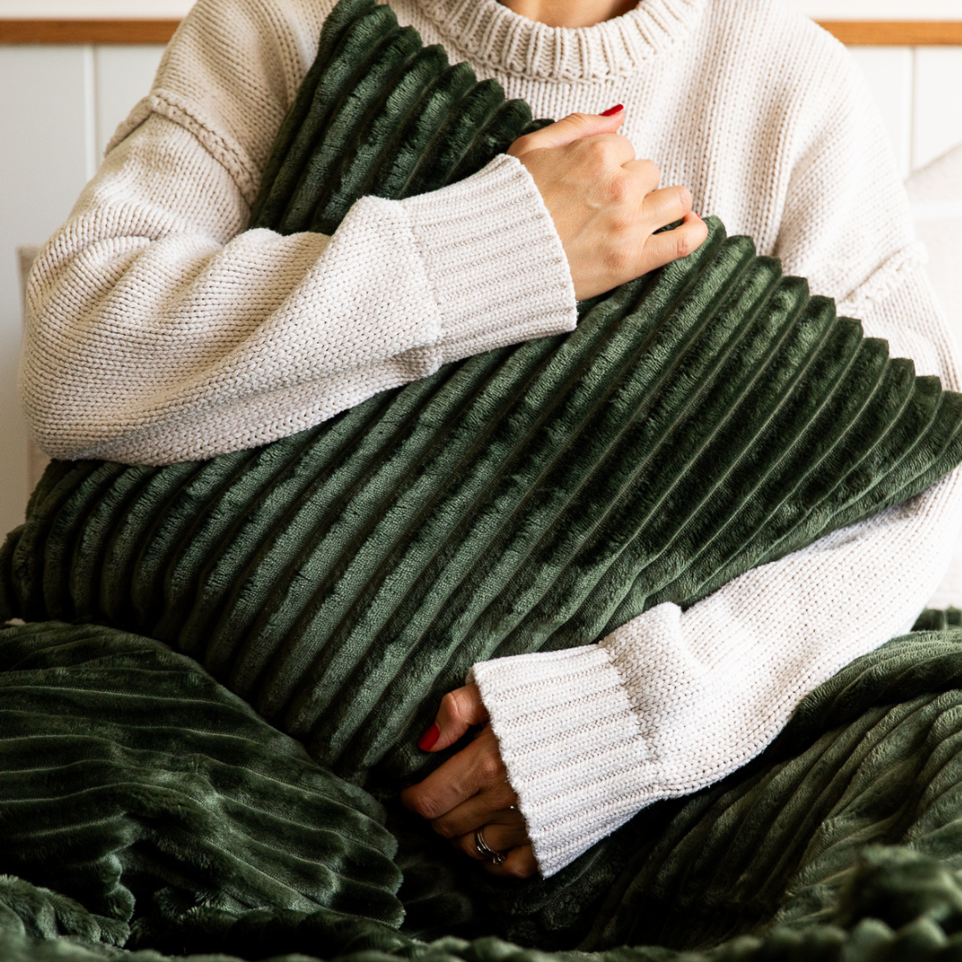 Teddy Cushion in Hunter Green