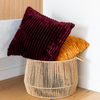 Teddy Fleece Cushion in Burgundy