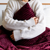 Teddy Fleece Cushion in Burgundy