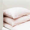 Vintage Cotton Fitted Sheet and Pillowcase Set - Soft Pink