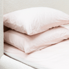 Vintage Cotton Fitted Sheet and Pillowcase Set - Soft Pink