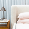 Vintage Cotton Fitted Sheet and Pillowcase Set - Soft Pink