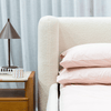 Vintage Cotton Fitted Sheet and Pillowcase Set - Soft Pink