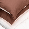 Vintage Cotton Quilt Cover Set in Chocolate and Soft Pink